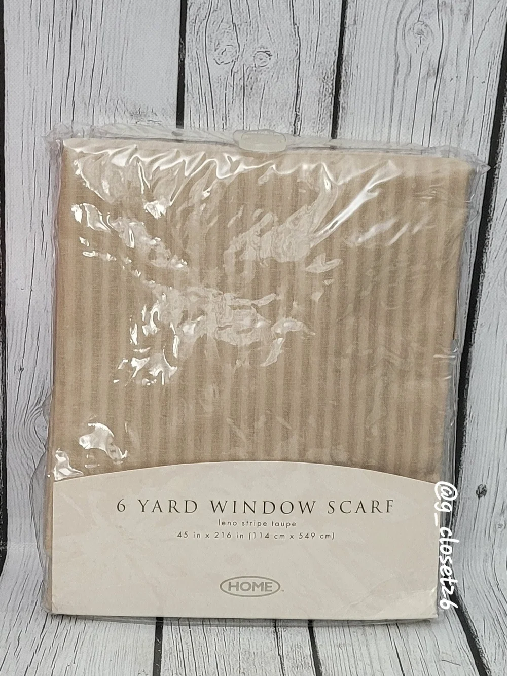 6 Yard Window Scarf in Taupe